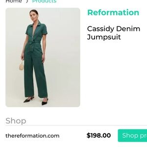 Reformation Cassidy Jumpsuit size 0